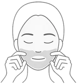 Step 2: smooth the sheet mask over the face