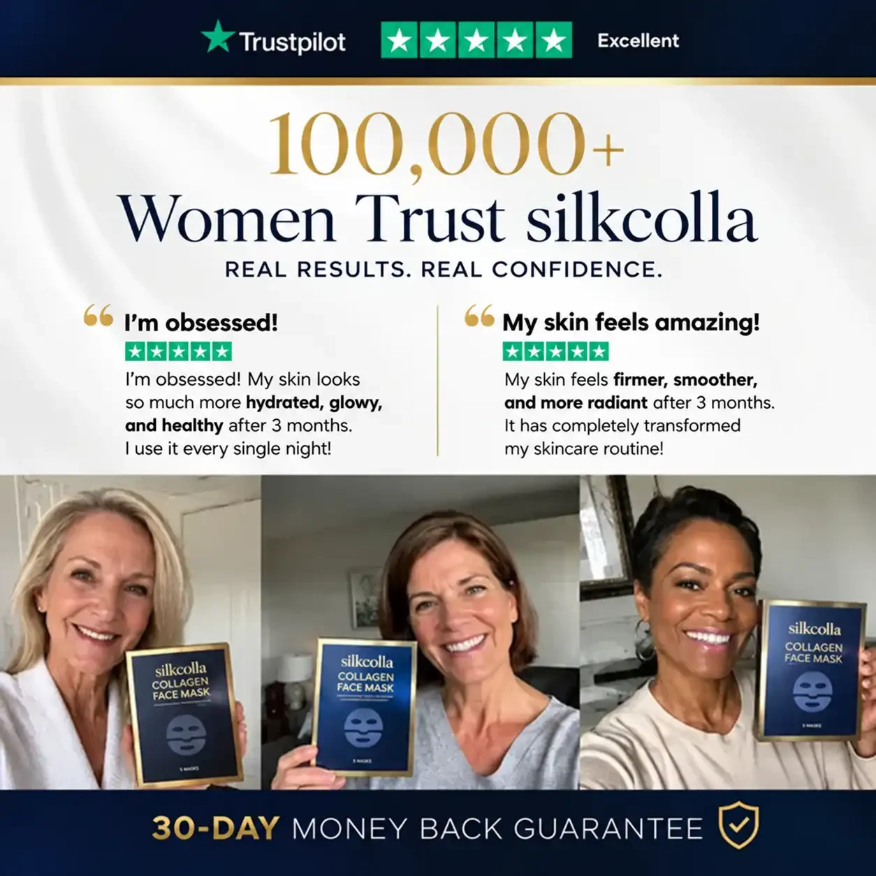 100,000+ women trust silkcolla — real results, real confidence